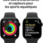 Apple Watch Series 10 Aluminium 46mm Αδιάβροχο με Παλμογράφο (Jet Black με Black Sport Band (M/L))