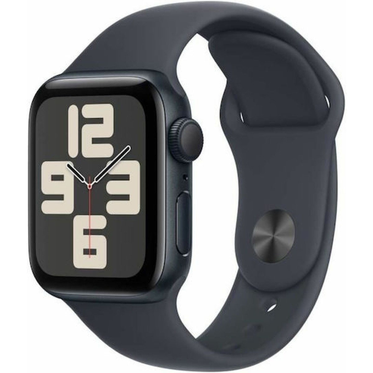 Apple Watch SE 2024 Aluminium 40mm Αδιάβροχο με Παλμογράφο (Midnight με Midnight Sport Band (M/L))