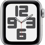 Apple Watch SE 2024 Aluminium 40mm Αδιάβροχο με Παλμογράφο (Silver με Denim Sport Band (S/M))