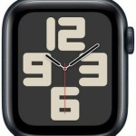 Apple Watch SE 2024 Aluminium 40mm Αδιάβροχο με Παλμογράφο (Midnight με Ink Sport Loop)