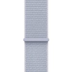 Apple Watch SE 2024 Aluminium 44mm Αδιάβροχο με Παλμογράφο (Silver με Blue Cloud Sport Loop)