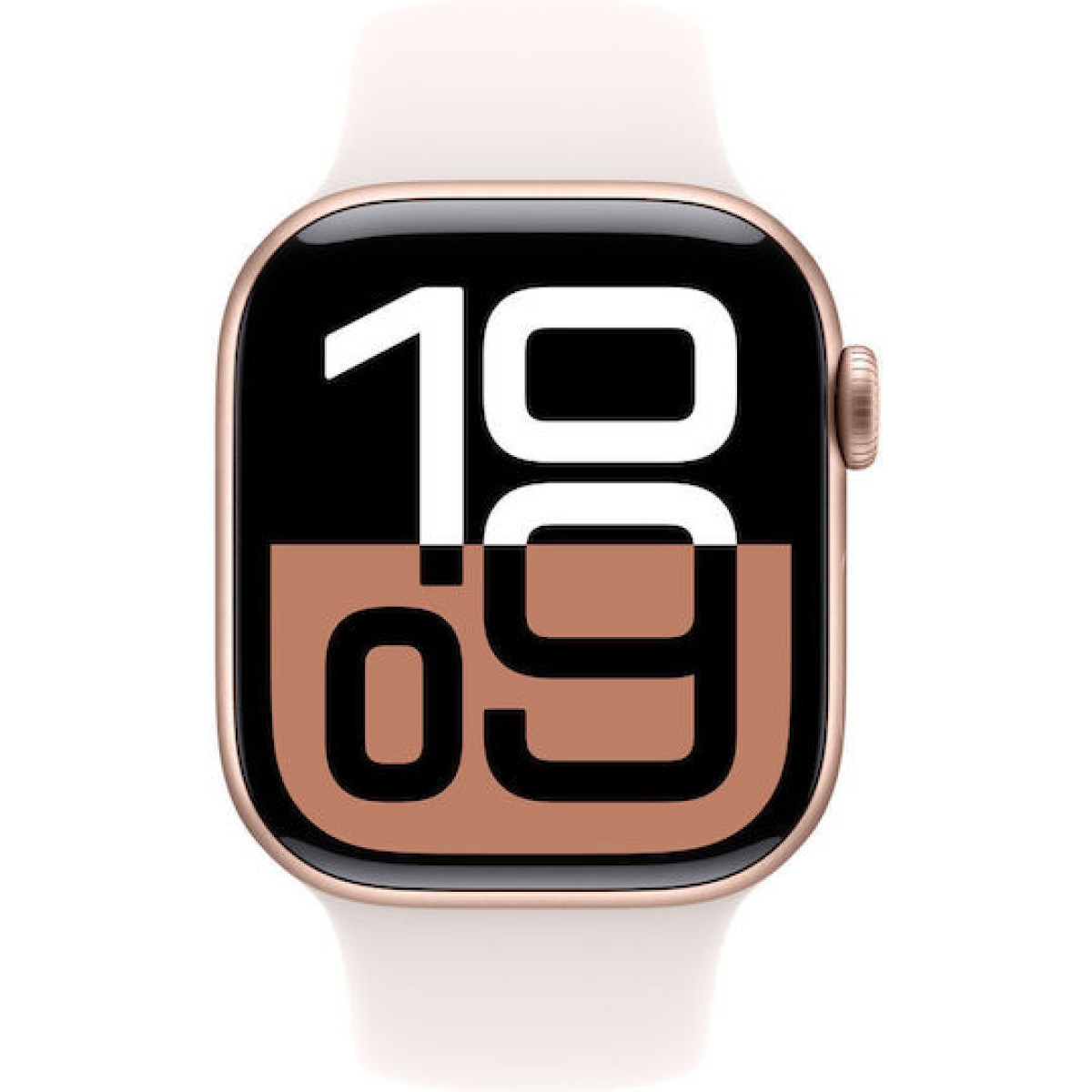 Apple Watch Series 10 Cellular Aluminium 42mm Αδιάβροχο με eSIM και Παλμογράφο (Rose Gold με Light Blush Sport Band (M/L))