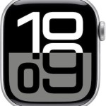 Apple Watch Series 10 Cellular Aluminium 42mm Αδιάβροχο με eSIM και Παλμογράφο (Silver Aluminium Denim Sport Band S/M)