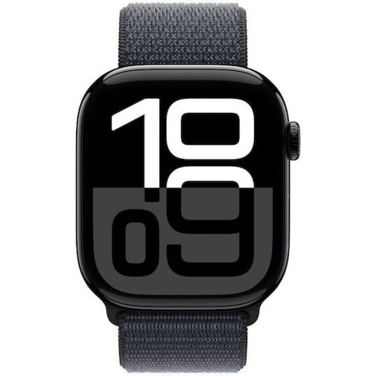 Apple Watch Series 10 Cellular Aluminium 42mm Αδιάβροχο με eSIM και Παλμογράφο (Sport Loop Jet Black/Ink)