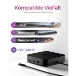 Icy Box USB-C Docking Station με HDMI 4K PD Ethernet και σύνδεση 3 Οθονών Μαύρο (IB-DK4090-C)