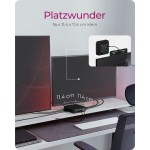 Icy Box USB-C Docking Station με HDMI 4K PD Ethernet και σύνδεση 3 Οθονών Μαύρο (IB-DK4090-C)