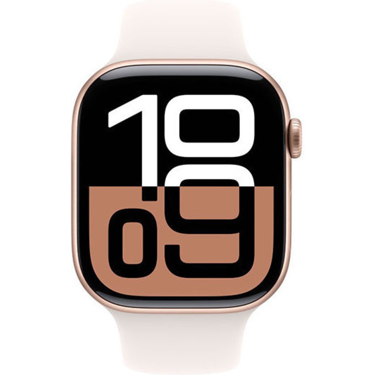Apple Watch Series 10 Cellular Aluminium 46mm Αδιάβροχο με eSIM και Παλμογράφο (Rose Gold με Light Blush Sport Band - M/L)