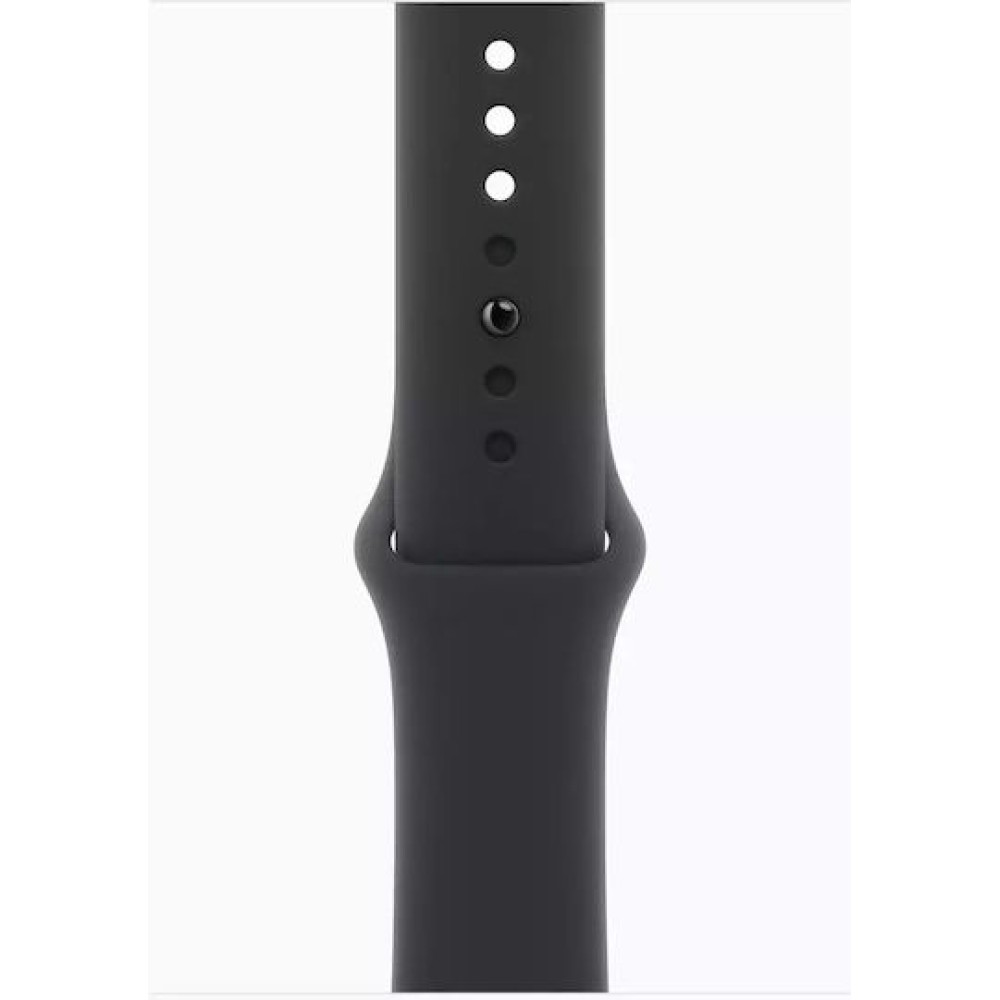 Apple Watch Series 10 Cellular Aluminium 46mm Αδιάβροχο με eSIM και Παλμογράφο (Jet Black with Sport Band - S/M)