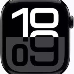 Apple Watch Series 10 Cellular Aluminium 46mm Αδιάβροχο με eSIM και Παλμογράφο (Jet Black with Sport Band - S/M)