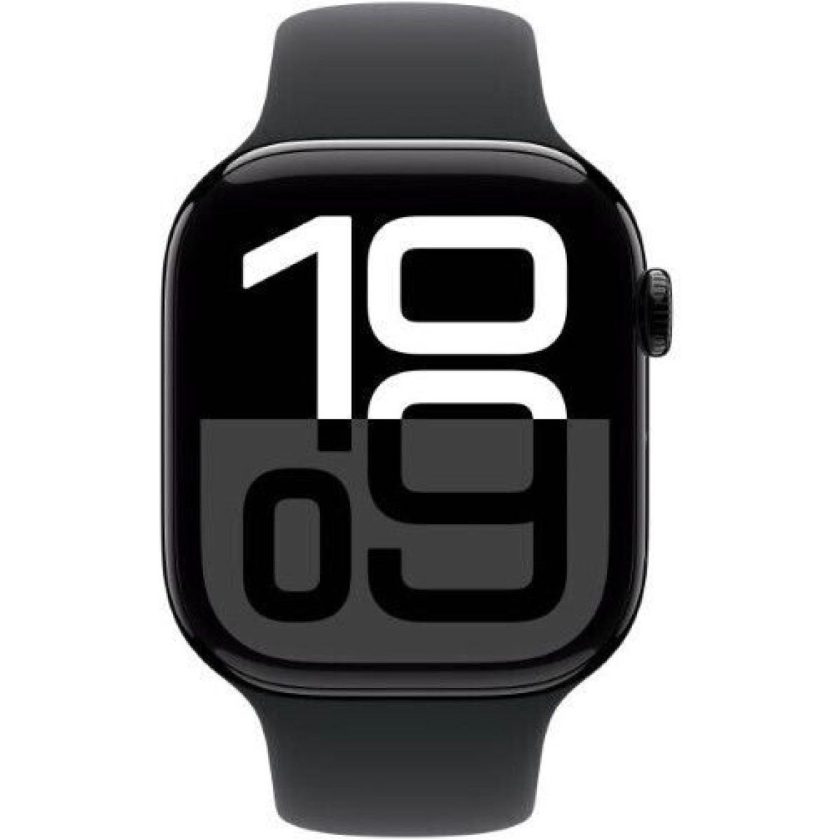 Apple Watch Series 10 Cellular Aluminium 46mm Αδιάβροχο με eSIM και Παλμογράφο (Sport Band Jet Black/Ink)