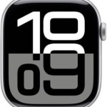 Apple Watch Series 10 Cellular Aluminium 46mm Αδιάβροχο με eSIM και Παλμογράφο (Silver Aluminium Sport Band Denim)