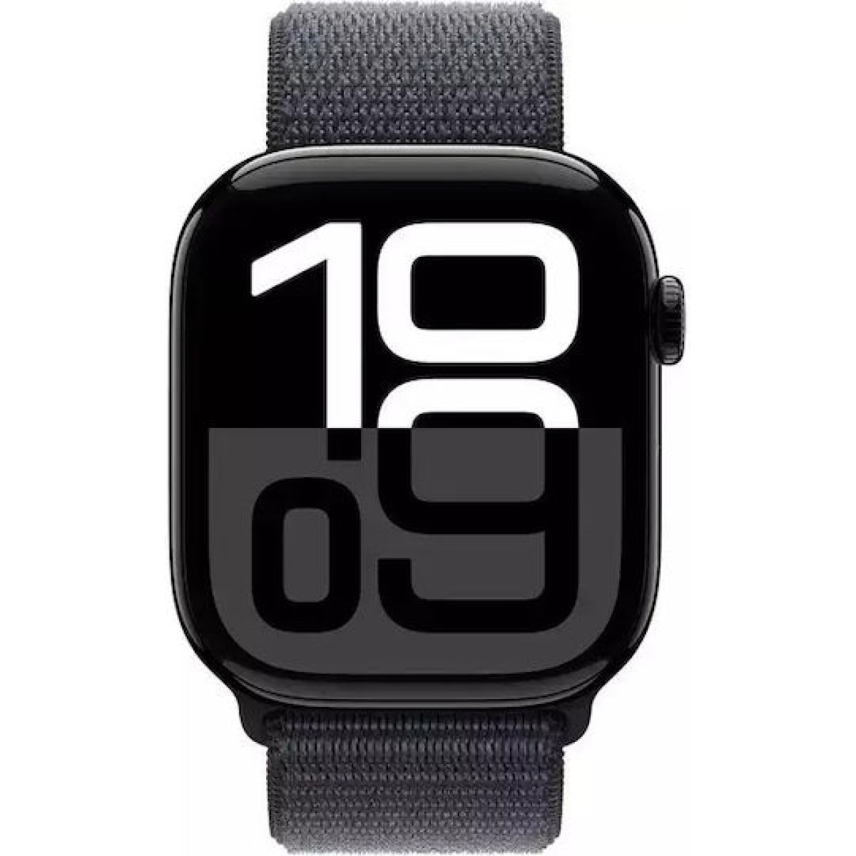 Apple Watch Series 10 Cellular Aluminium 46mm Αδιάβροχο με eSIM και Παλμογράφο (Sport Loop Jet Black/Ink)