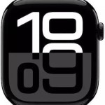 Apple Watch Series 10 Cellular Aluminium 46mm Αδιάβροχο με eSIM και Παλμογράφο (Sport Loop Jet Black/Ink)