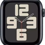 Apple Watch SE 2024 Cellular Aluminium 40mm Αδιάβροχο με eSIM και Παλμογράφο (Midnight Sport Band)