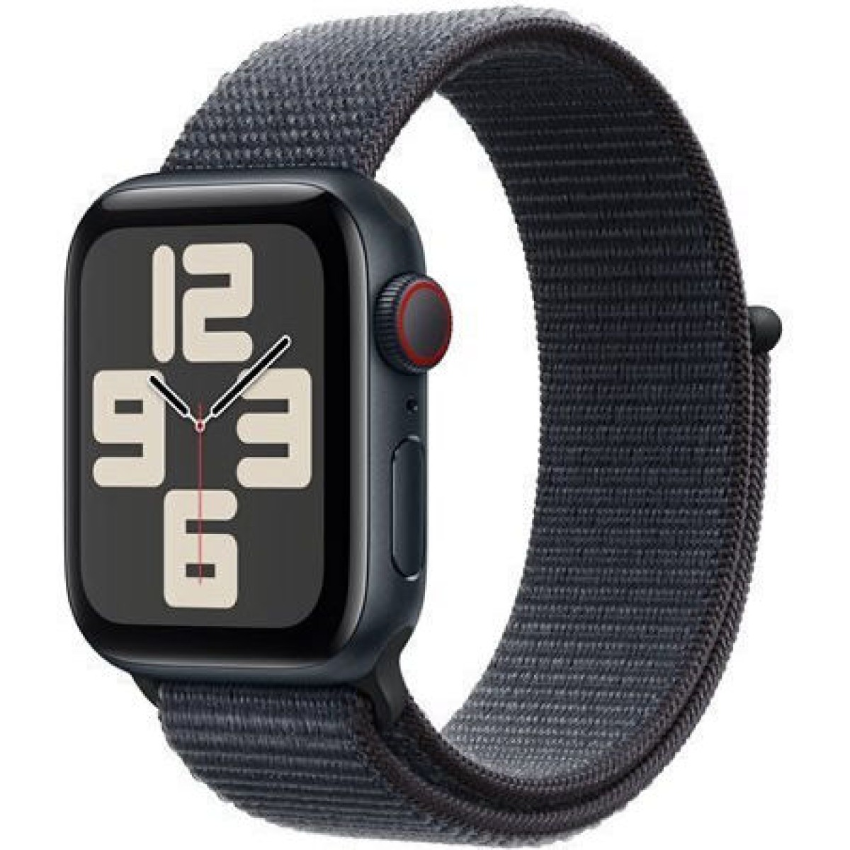 Apple Watch SE 2024 Cellular Aluminium 40mm Αδιάβροχο με eSIM και Παλμογράφο (Midnight με Ink Sport Loop)