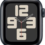 Apple Watch SE 2024 Cellular Aluminium 40mm Αδιάβροχο με eSIM και Παλμογράφο (Midnight με Ink Sport Loop)