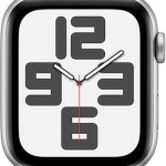 Apple Watch SE 2024 Cellular Aluminium 44mm Αδιάβροχο με eSIM και Παλμογράφο (Silver με Denim Sport Band (M/L))