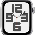 Apple Watch SE 2024 Cellular Aluminium 44mm Αδιάβροχο με eSIM και Παλμογράφο (Silver με Cloud Blue Sport Loop)