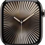 Apple Watch Series 10 Cellular Titanium 42mm Αδιάβροχο με eSIM και Παλμογράφο (Natural Titanium με Stone Grey Sport Band (S/M))