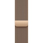 Apple Watch Series 10 Cellular Titanium 42mm Αδιάβροχο με eSIM και Παλμογράφο (Gold Titanium με Milanese Loop Gold)