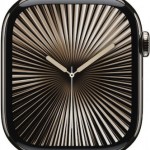 Apple Watch Series 10 Cellular Titanium 46mm Αδιάβροχο με eSIM και Παλμογράφο (Stone Grey Sport Band)