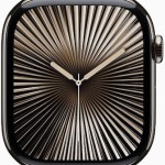 Apple Watch Series 10 Cellular Titanium 46mm Αδιάβροχο με eSIM και Παλμογράφο (Natural - Stone Grey Sport Band - S/M)