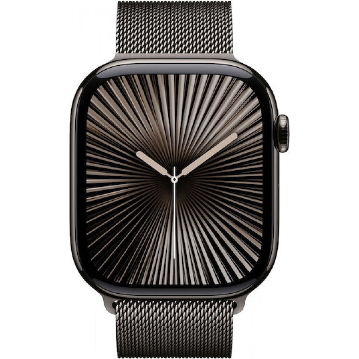 Apple Watch Series 10 Cellular Titanium 46mm Αδιάβροχο με eSIM και Παλμογράφο (Slate - Milanese Loop Natural S/M)