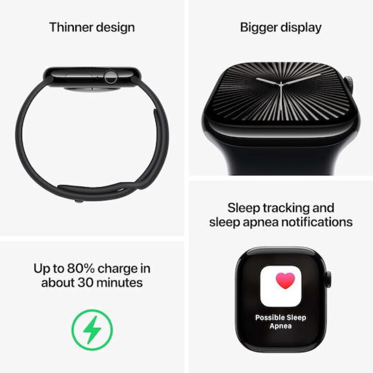 Apple Watch Series 10 Cellular Titanium 46mm Αδιάβροχο με eSIM και Παλμογράφο (Slate - Milanese Loop Slate M/L)