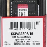 Kingston DDR4 με Module 1x16GB και Ταχύτητα 3200 για Laptop