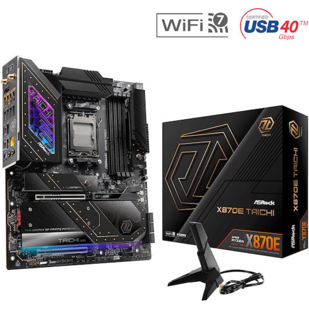 ASRock X870E Taichi Wi-Fi Motherboard Extended ATX με AMD AM5 Socket 90-MXBP90-A0UAYZ