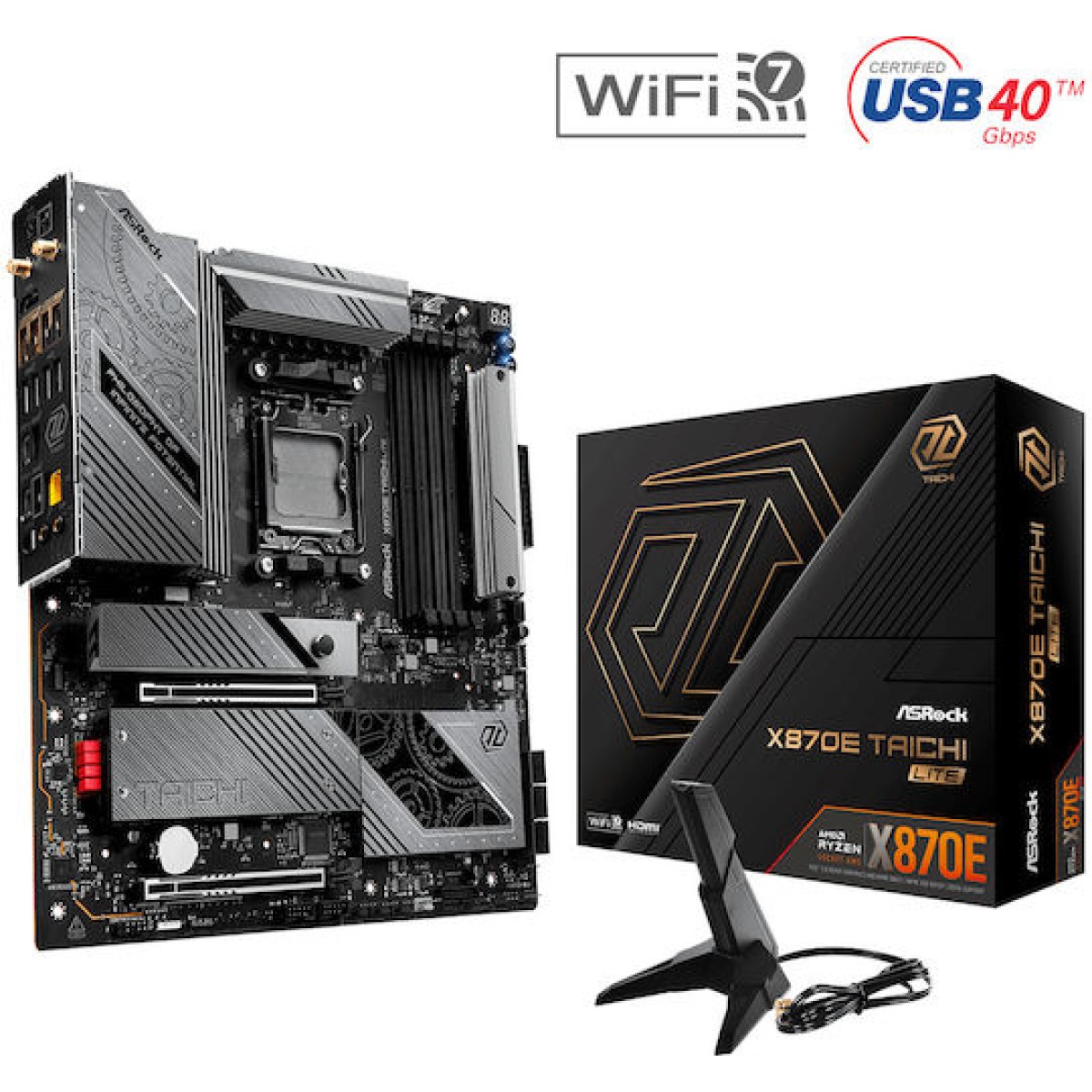 ASRock X870E Taichi Lite Wi-Fi Motherboard Extended ATX με AMD AM5 Socket 90-MXBPA0-A0UAYZ