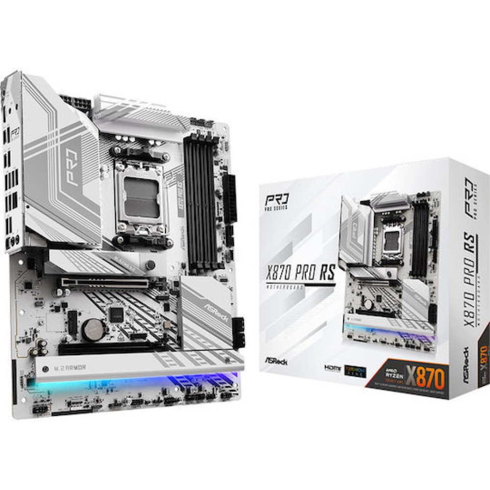 ASRock X870 Pro RS Motherboard ATX με AMD AM5 Socket 90-MXBPZ0-A0UAYZ