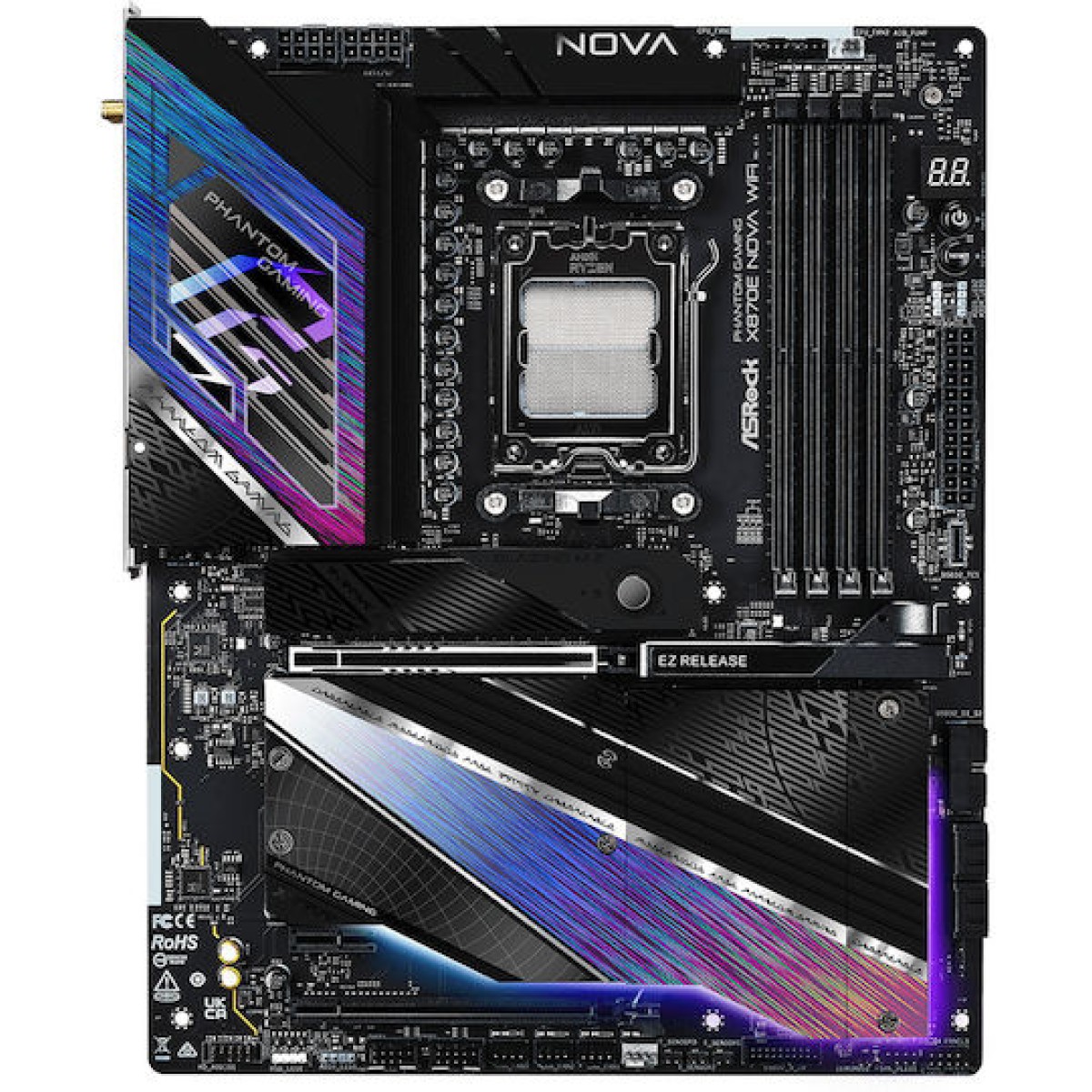ASRock PHANTOM GAMING X870E Nova WiFi Motherboard ATX με AMD AM5 Socket 90-MXBPX0-A0UAYZ