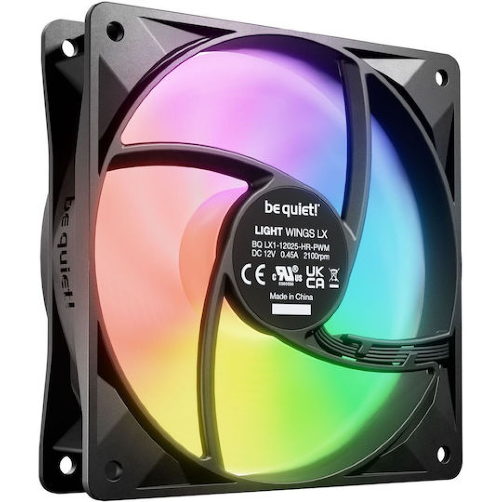 Be Quiet Light Wings LX Case Fan 120mm με ARGB Φωτισμό και Σύνδεση 3-Pin / 4-Pin PWM