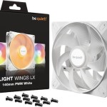 Be Quiet Light Wings LX Case Fan 140mm με ARGB Φωτισμό και Σύνδεση 3-Pin / 4-Pin PWM 3τμχ Λευκό