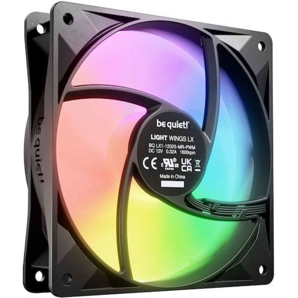 Be Quiet Light Wings LX Case Fan 120mm με ARGB Φωτισμό και Σύνδεση 3-Pin / 4-Pin PWM 3τμχ