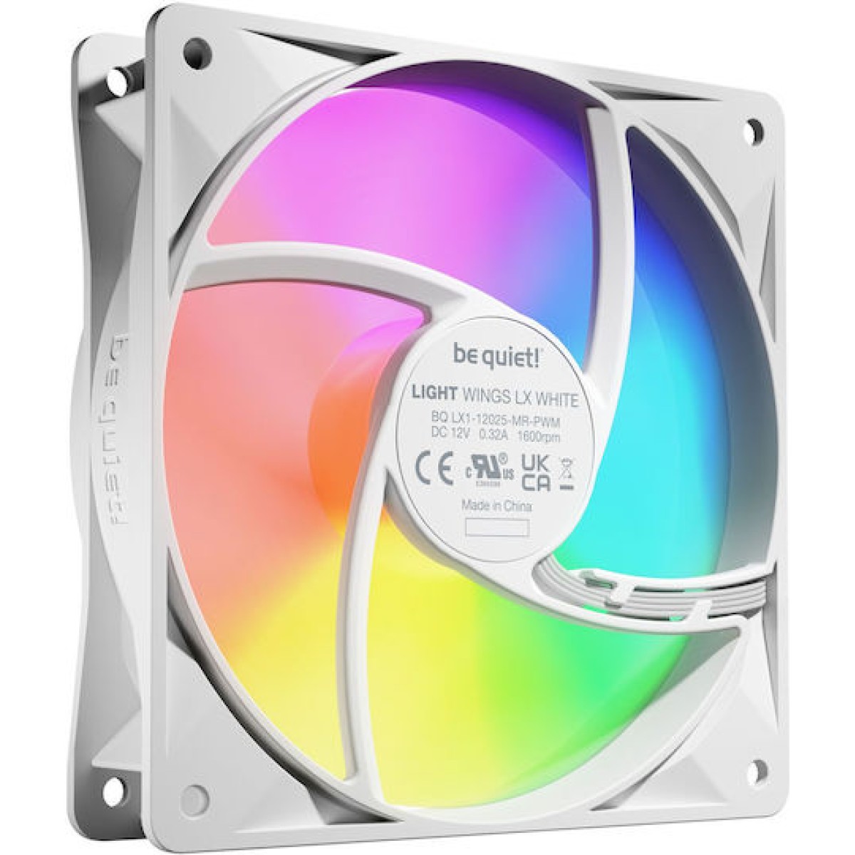 Be Quiet Light Wings LX Case Fan 120mm με ARGB Φωτισμό και Σύνδεση 3-Pin / 4-Pin PWM 3τμχ Λευκό