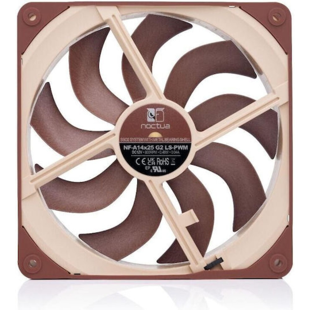 Noctua NF-A14x25 G2 LS-PWM Case Fan 140mm με Σύνδεση 4-Pin Καφέ