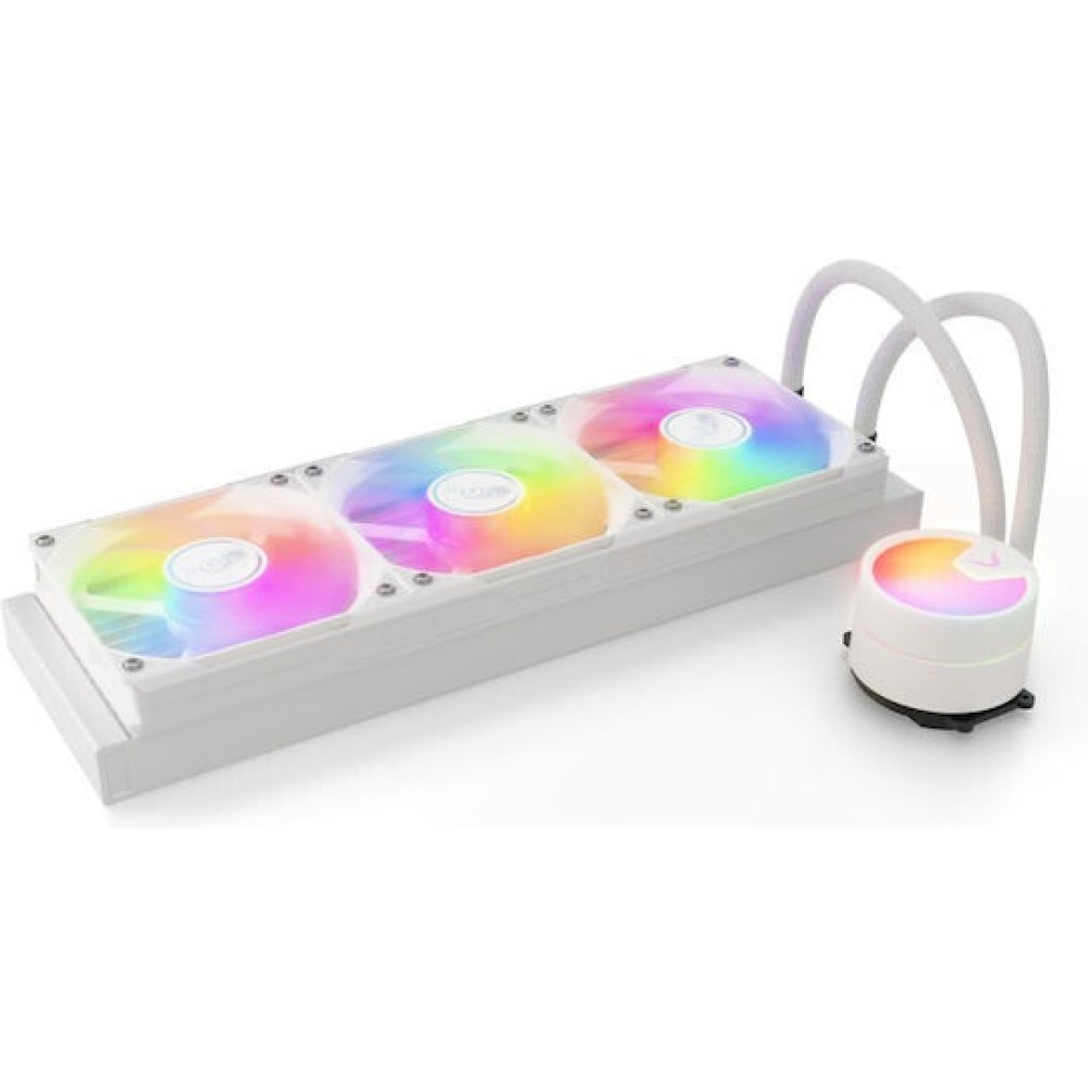 Valkyrie A360 Υδρόψυξη Επεξεργαστή Τριπλού Ανεμιστήρα 120mm για Socket AM4/AM5/1700/115x με RGB Φωτισμό Λευκή