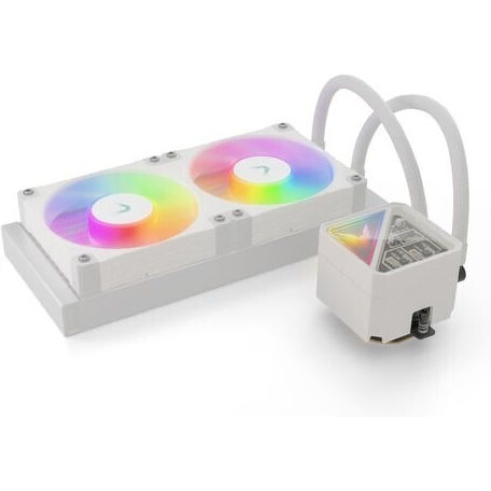 Valkyrie V240 Lite Υδρόψυξη Επεξεργαστή Διπλού Ανεμιστήρα 120mm για Socket AM4/AM5/1700/1200/115x με Λευκό Φωτισμό Λευκή