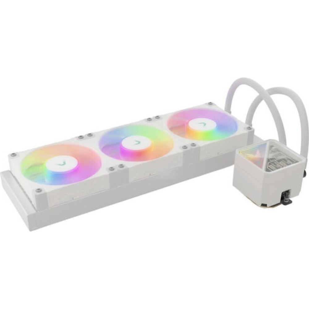 Valkyrie V360 Lite Υδρόψυξη Επεξεργαστή Τριπλού Ανεμιστήρα για Socket AM4/AM5/1700/1200/115x με RGB Φωτισμό Λευκή