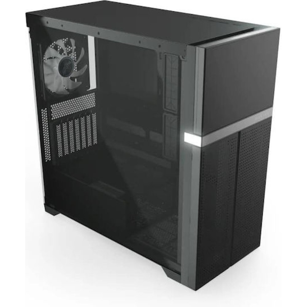 Valkyrie VK02 Lite Midi Tower Κουτί Υπολογιστή με Πλαϊνό Παράθυρο Μαύρο