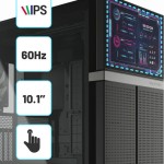 Valkyrie VK02 LCD Gaming Midi Tower Κουτί Υπολογιστή με Πλαϊνό Παράθυρο Μαύρο