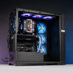 Valkyrie VK02 LCD Gaming Midi Tower Κουτί Υπολογιστή με Πλαϊνό Παράθυρο Μαύρο