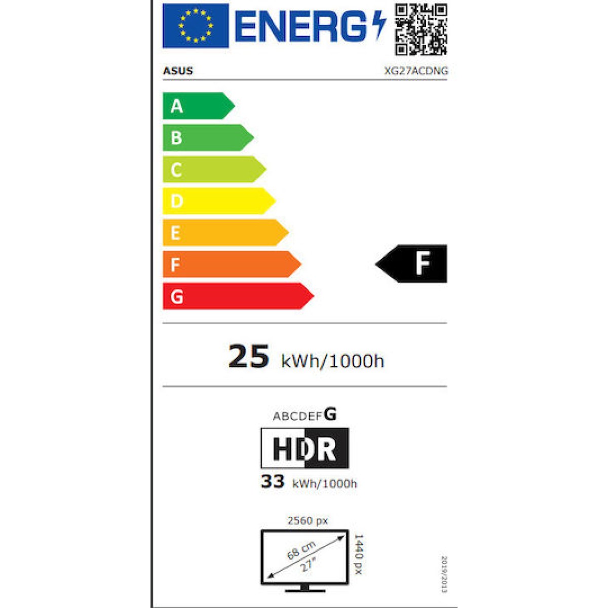 Asus ROG Strix OLED XG27ACDNG QD-OLED HDR Monitor 26.5