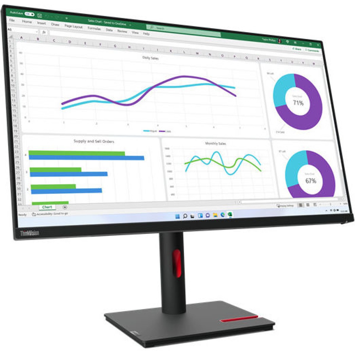 Lenovo ThinkVision T32h-30 IPS Monitor 31.5