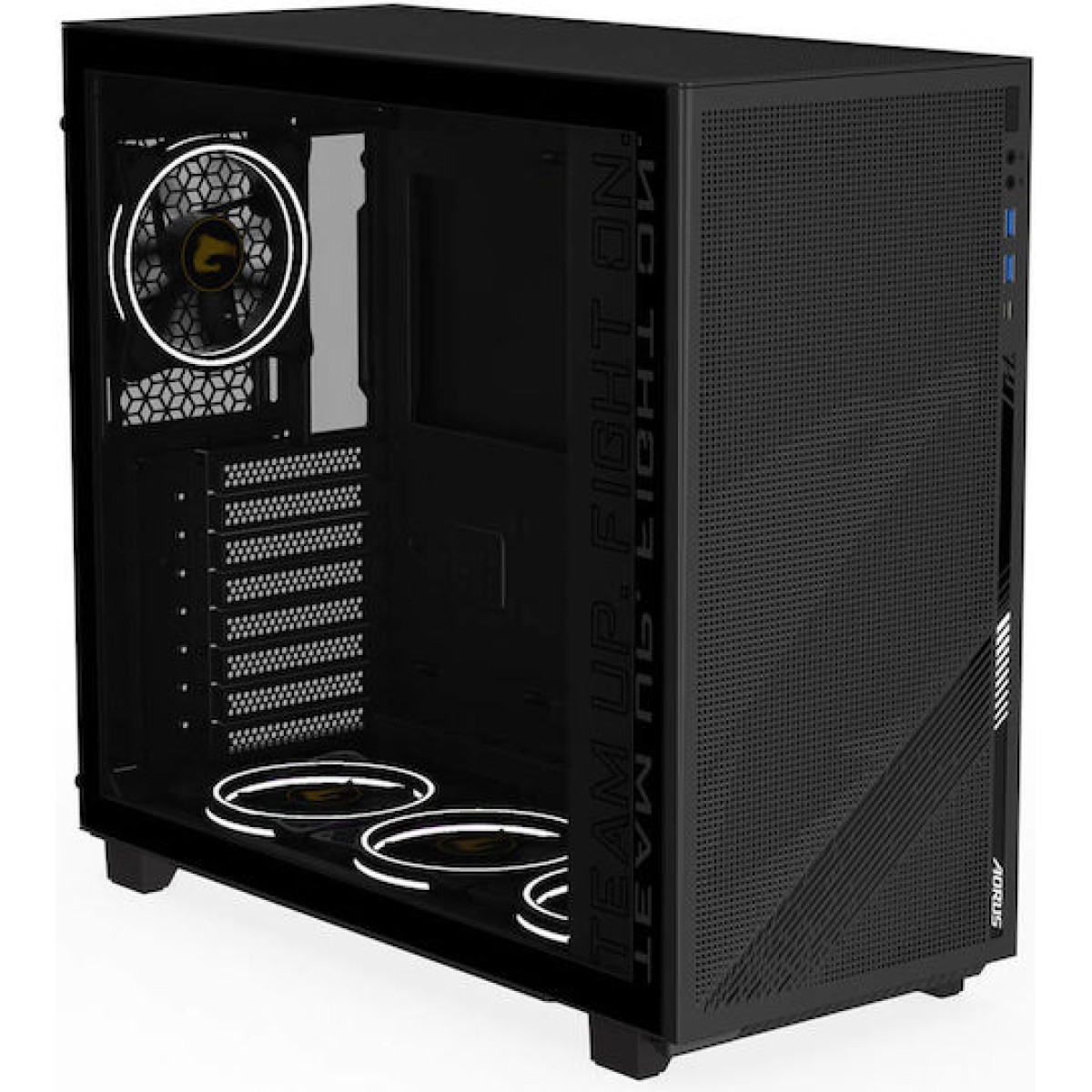 Gigabyte Aorus C400 Glass Midi Tower Κουτί Υπολογιστή με Πλαϊνό Παράθυρο και RGB Φωτισμό Μαύρο