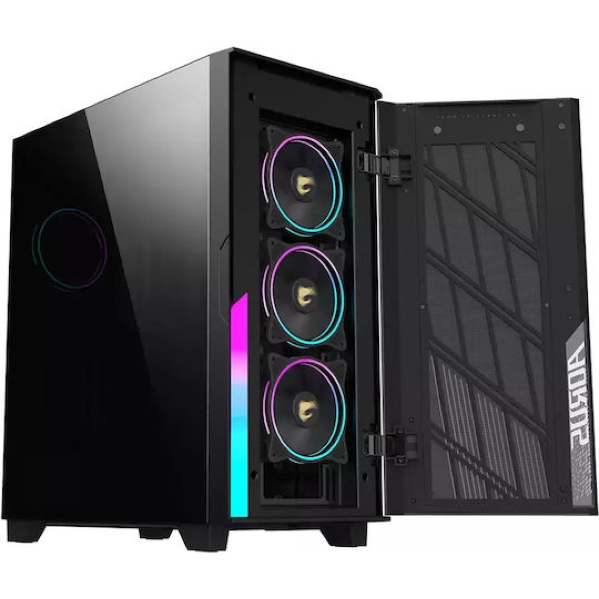 Gigabyte Aorus C500 Gaming Midi Tower Κουτί Υπολογιστή με Πλαϊνό Παράθυρο και RGB Φωτισμό Μαύρο
