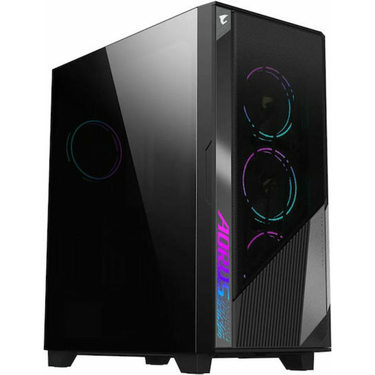 Gigabyte Aorus C500 Gaming Midi Tower Κουτί Υπολογιστή με Πλαϊνό Παράθυρο και RGB Φωτισμό Μαύρο