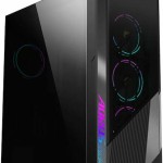Gigabyte Aorus C500 Gaming Midi Tower Κουτί Υπολογιστή με Πλαϊνό Παράθυρο και RGB Φωτισμό Μαύρο